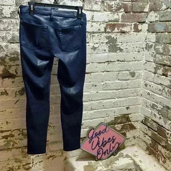 7 For All Mankind blue skinny jeans size 27 - Picture 5 of 8